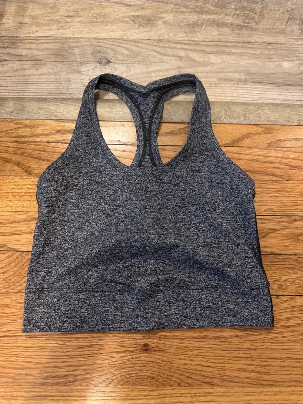 Lululemon heather gray racer back crop tank